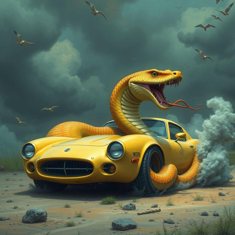 Dream Dictionary : Crush snake by car in the dream