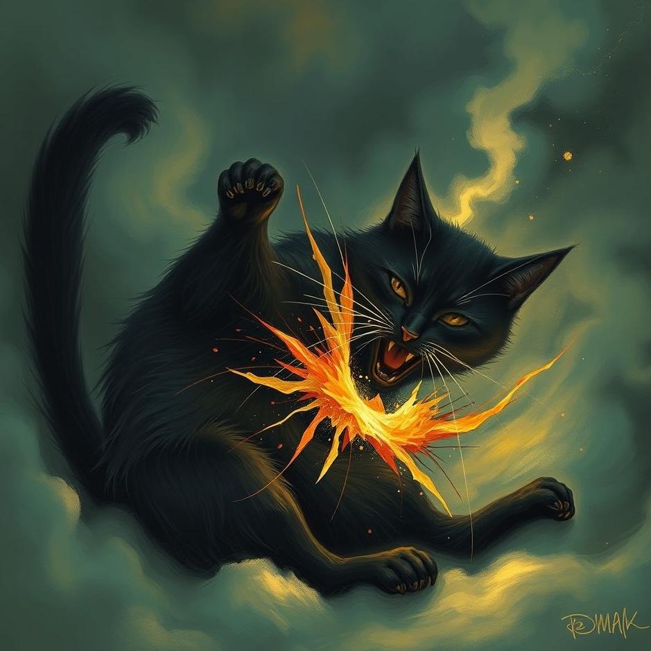 Dream : Crushing a black cat in a dream