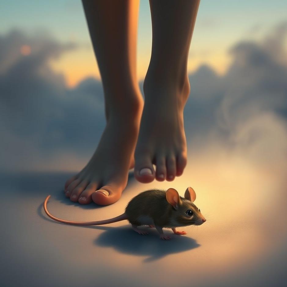 Dream : Crushing a mouse with your foot in a dream