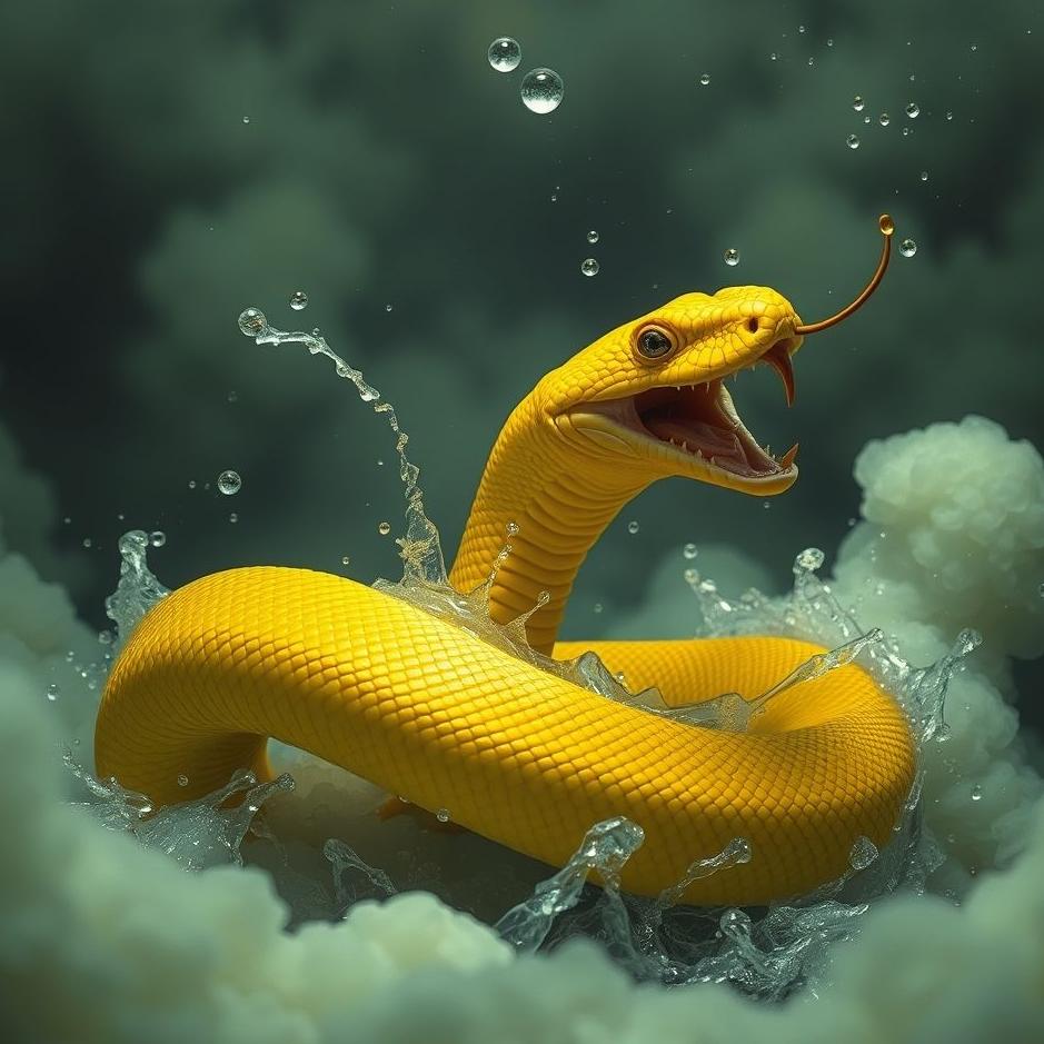 Dream : Crushing a yellow snake in a dream