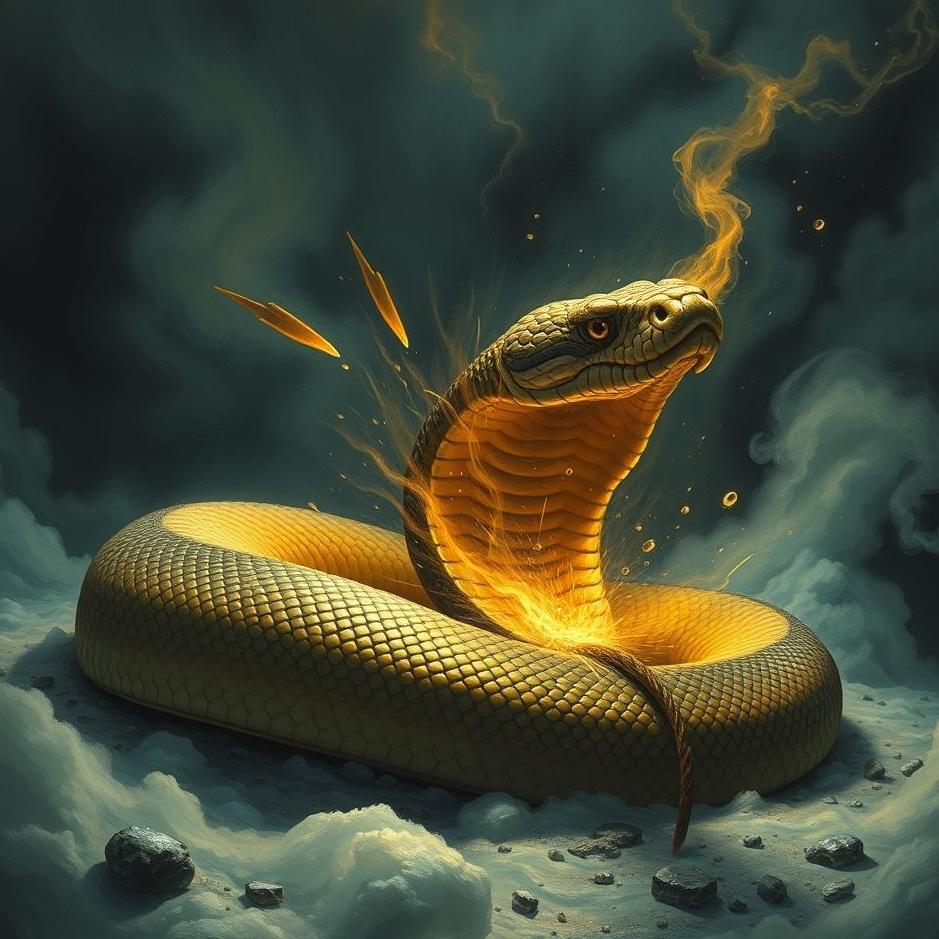 Dream : Crushing the head of a cobra snake in a dream