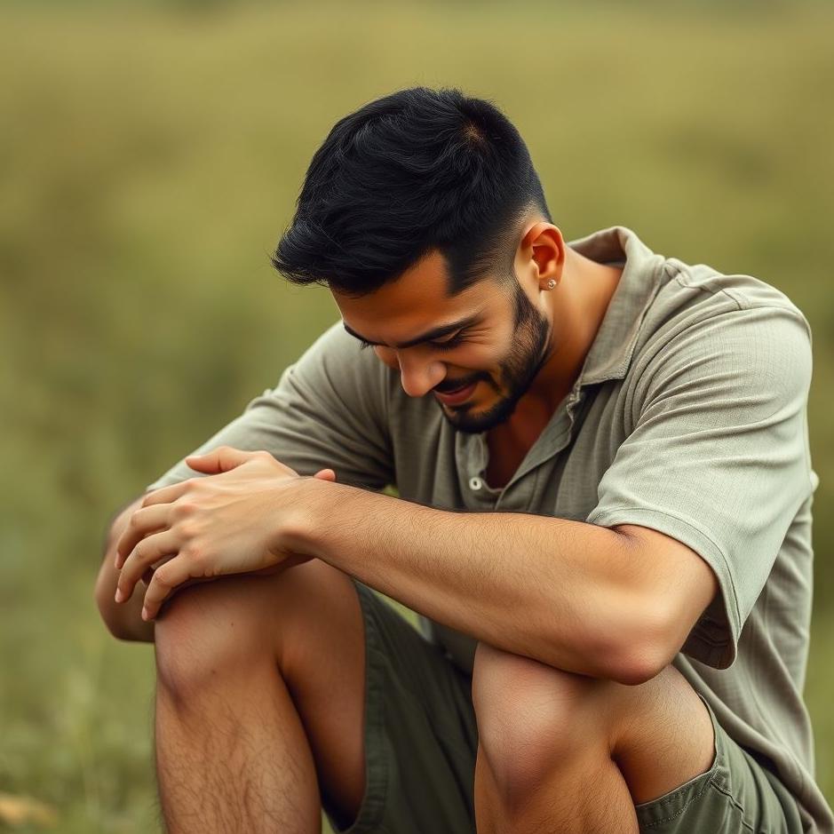 Dream : Crying on a man's knee 