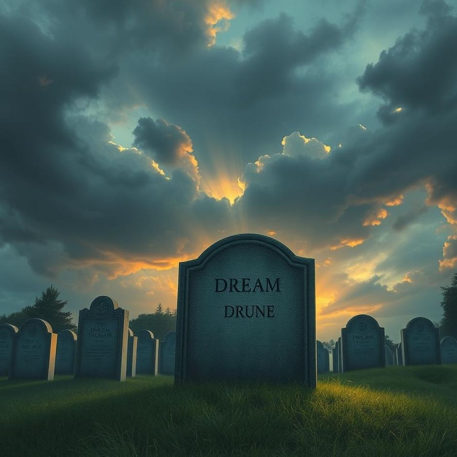 Dream : Crying on a tombstone in a dream