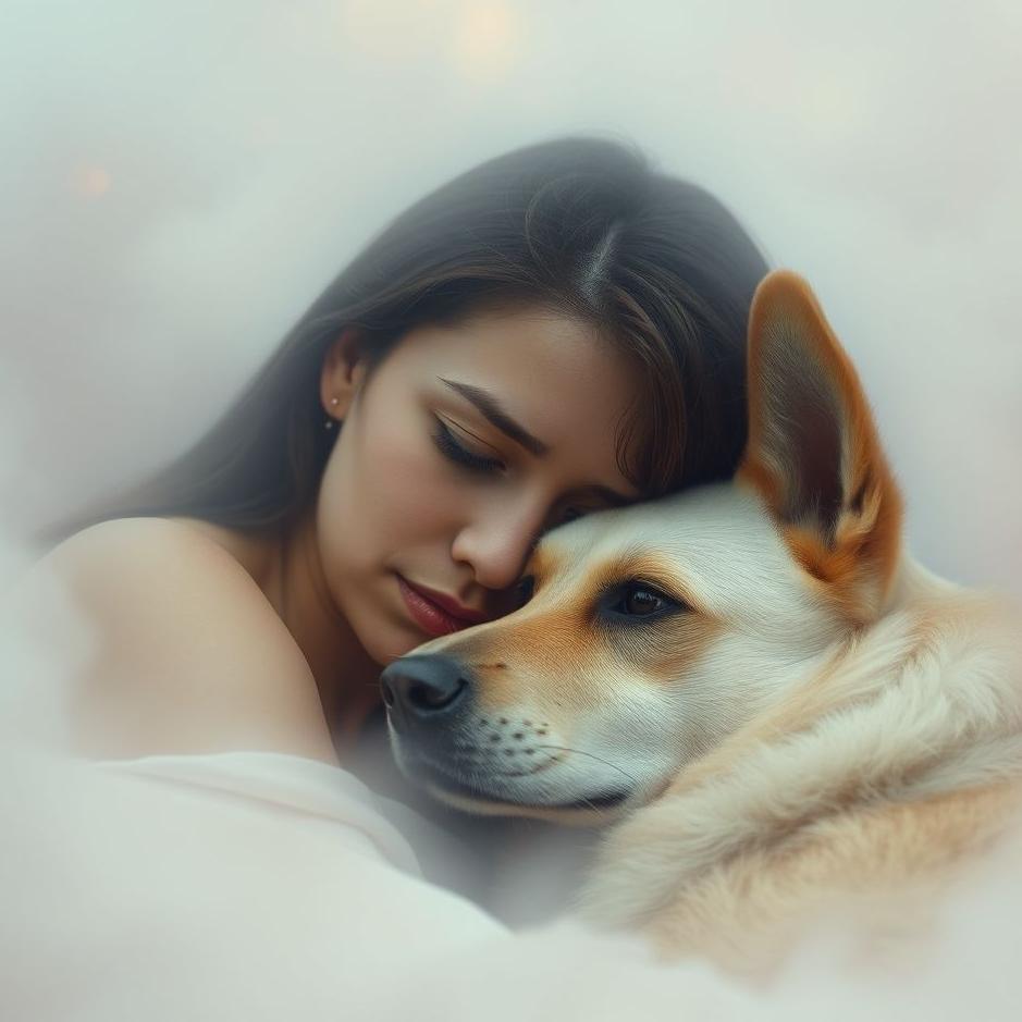 Dream : Crying with a dog in a dream