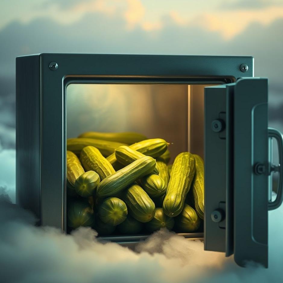 Dream : Cucumbers in a safe in a dream