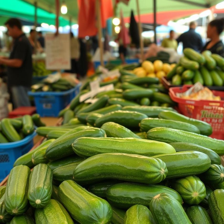 Dream : Cucumbers sold in the market in a dream