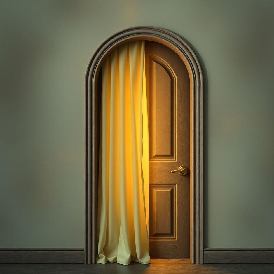 Dream : Curtain on the door in a dream