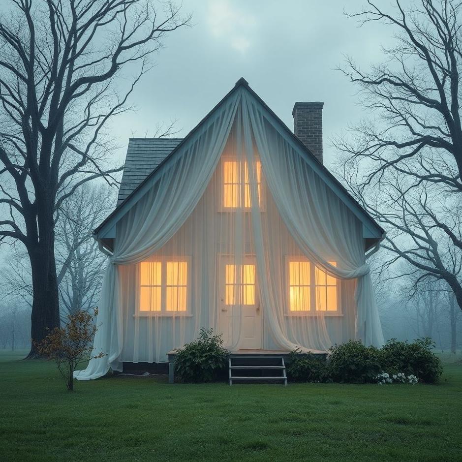 Dream : Curtained house in a dream