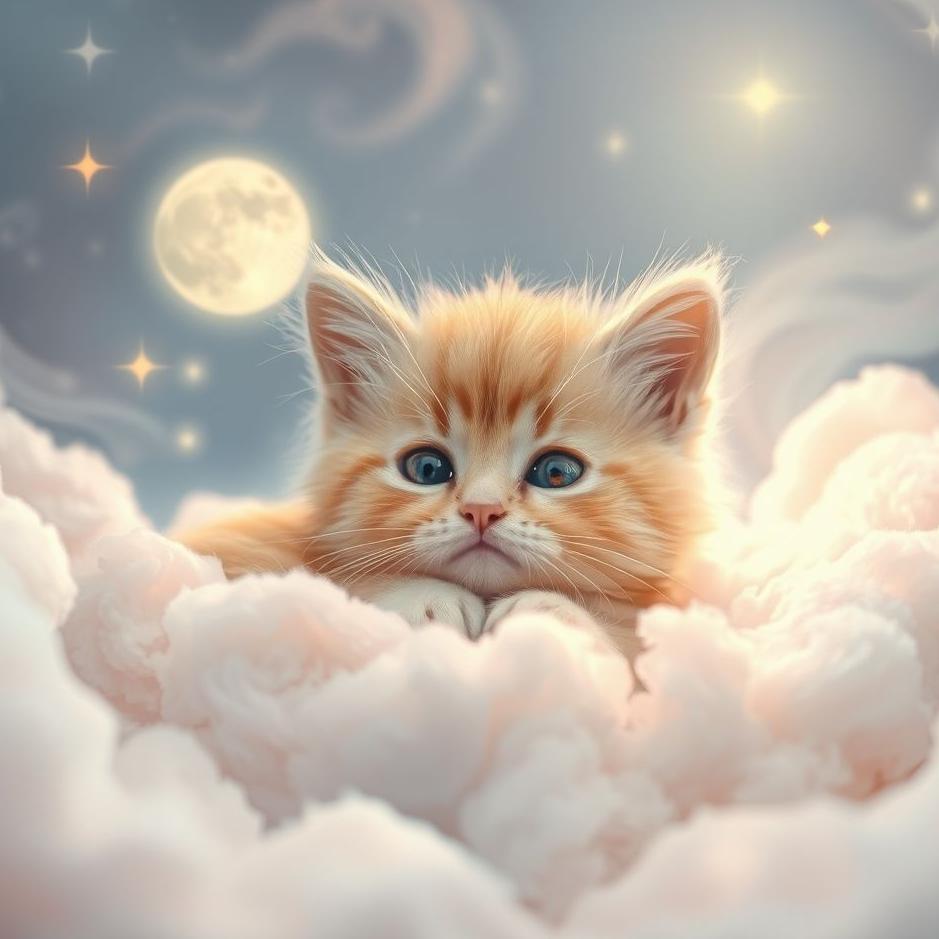 Dream : Cute kitten in a dream