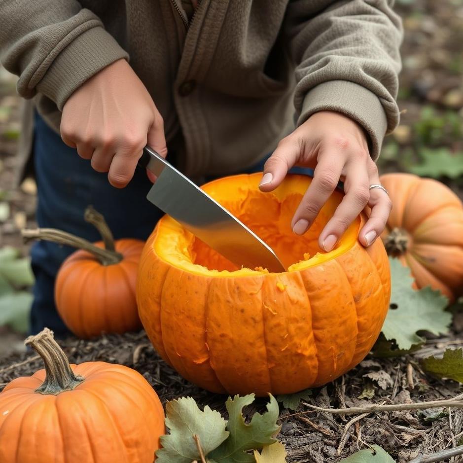 Dream : Cutting a pumpkin