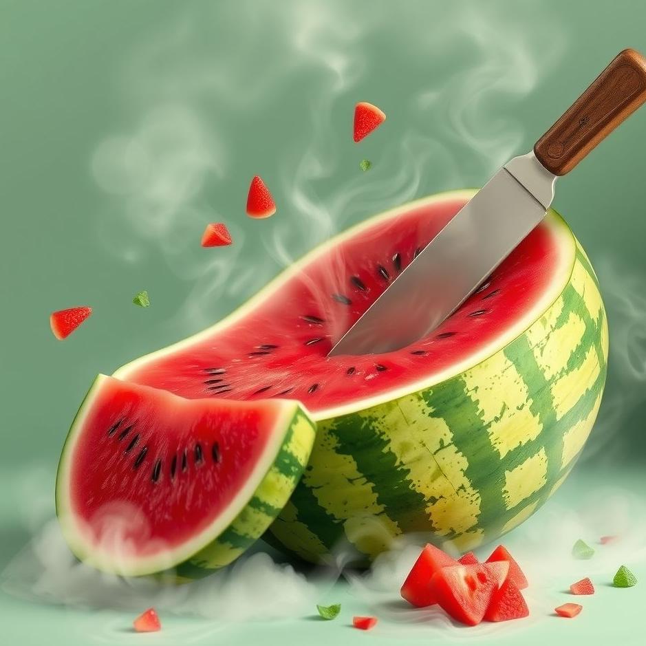 Dream : Cutting a watermelon in a dream