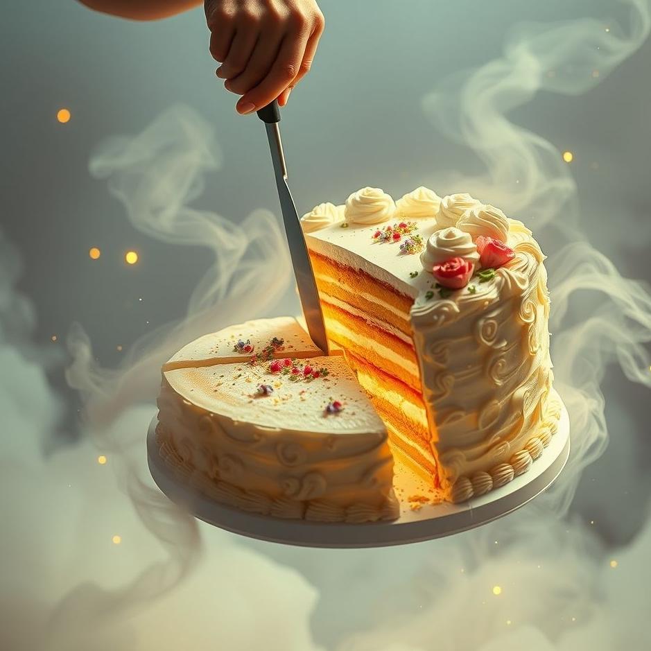 Dream : Cutting and distributing a cake in a dream