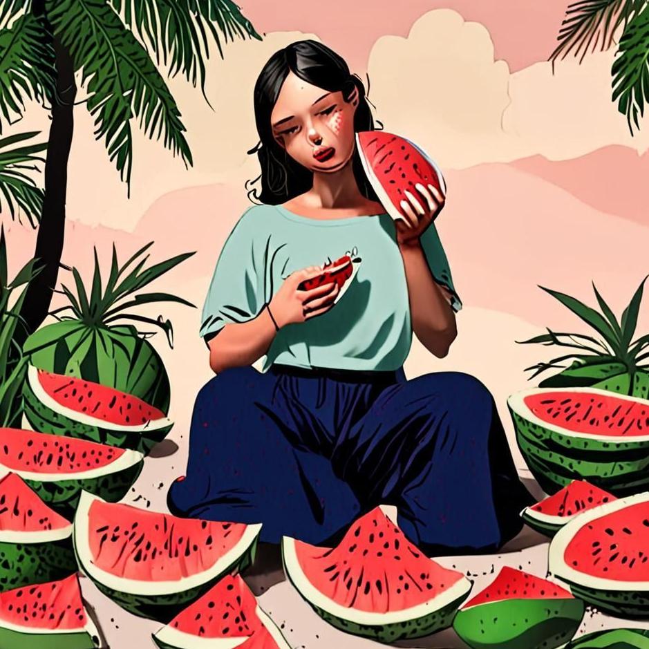 Dream : Cutting and eating a watermelon in a dream