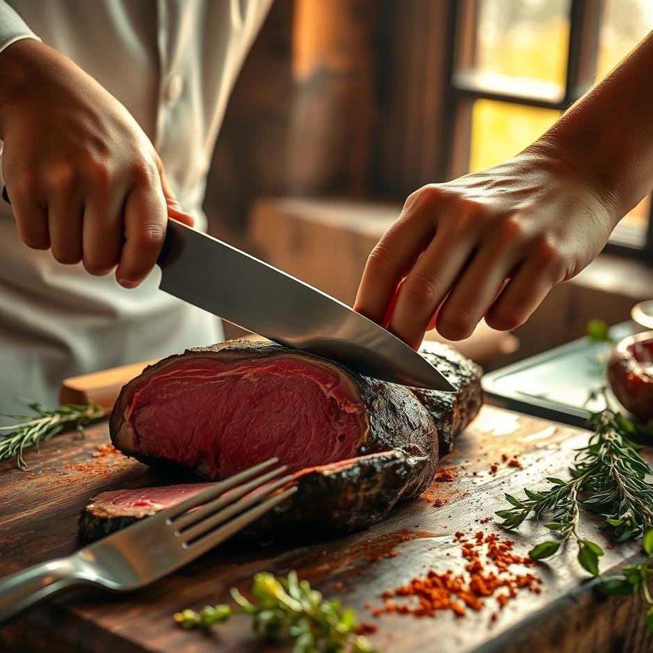 Dream : Cutting and eating meat