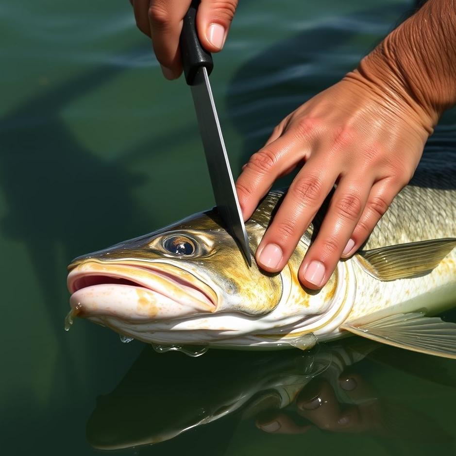 Dream : Cutting off a fish's head