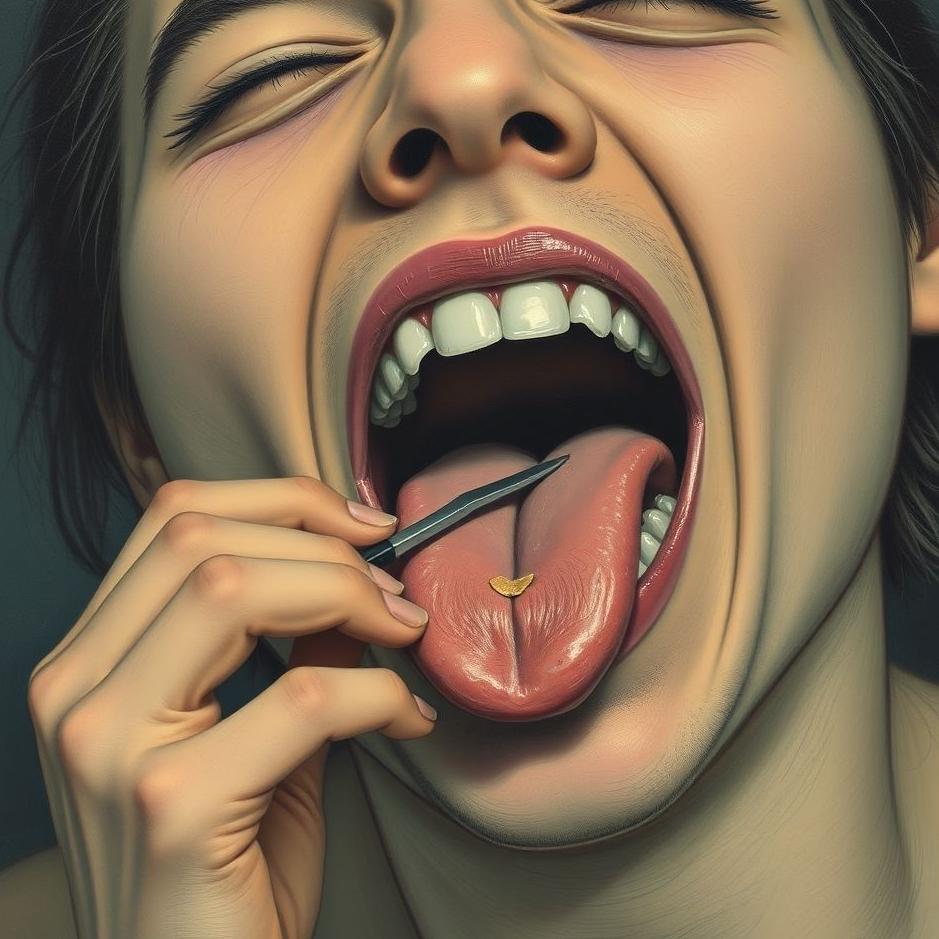Dream : Cutting off your own tongue and eating it in a dream