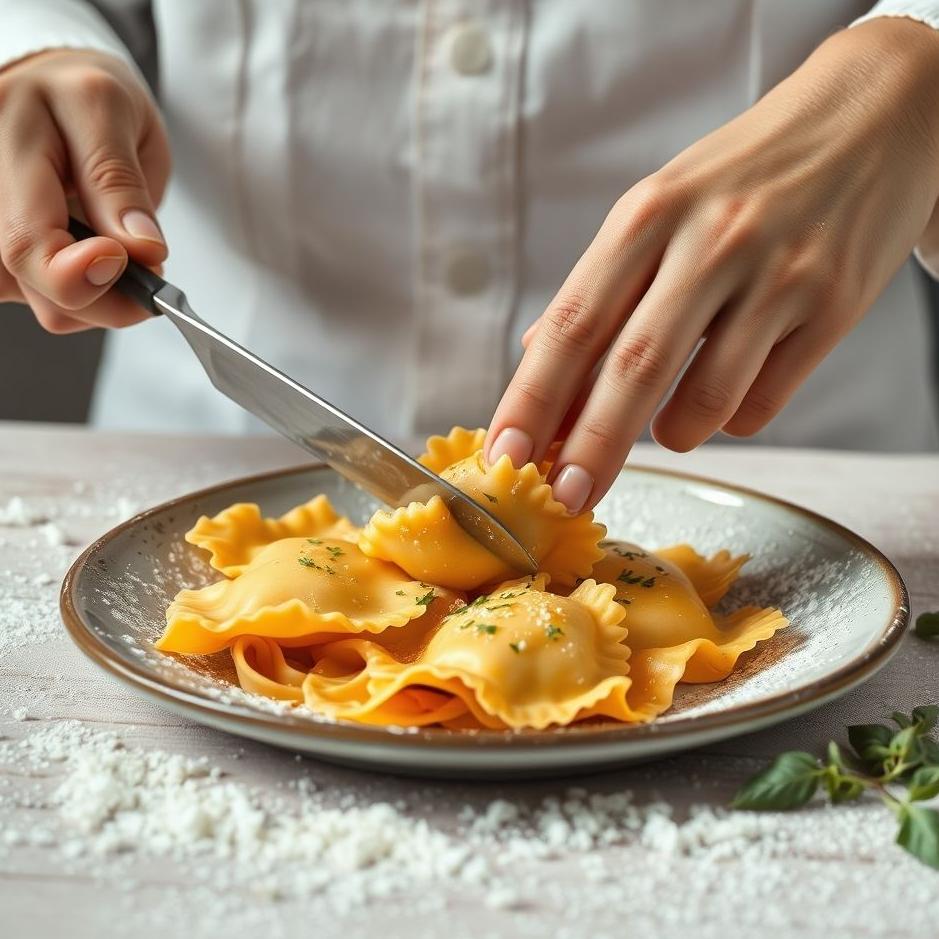 Dream : Cutting ravioli in a dream