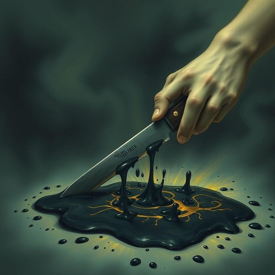 Dream : Cutting up black phlegm in a dream