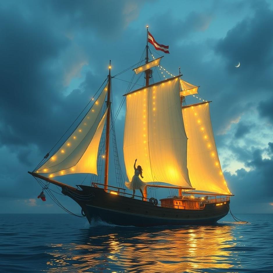 Dream : Dancing on a ship in a dream