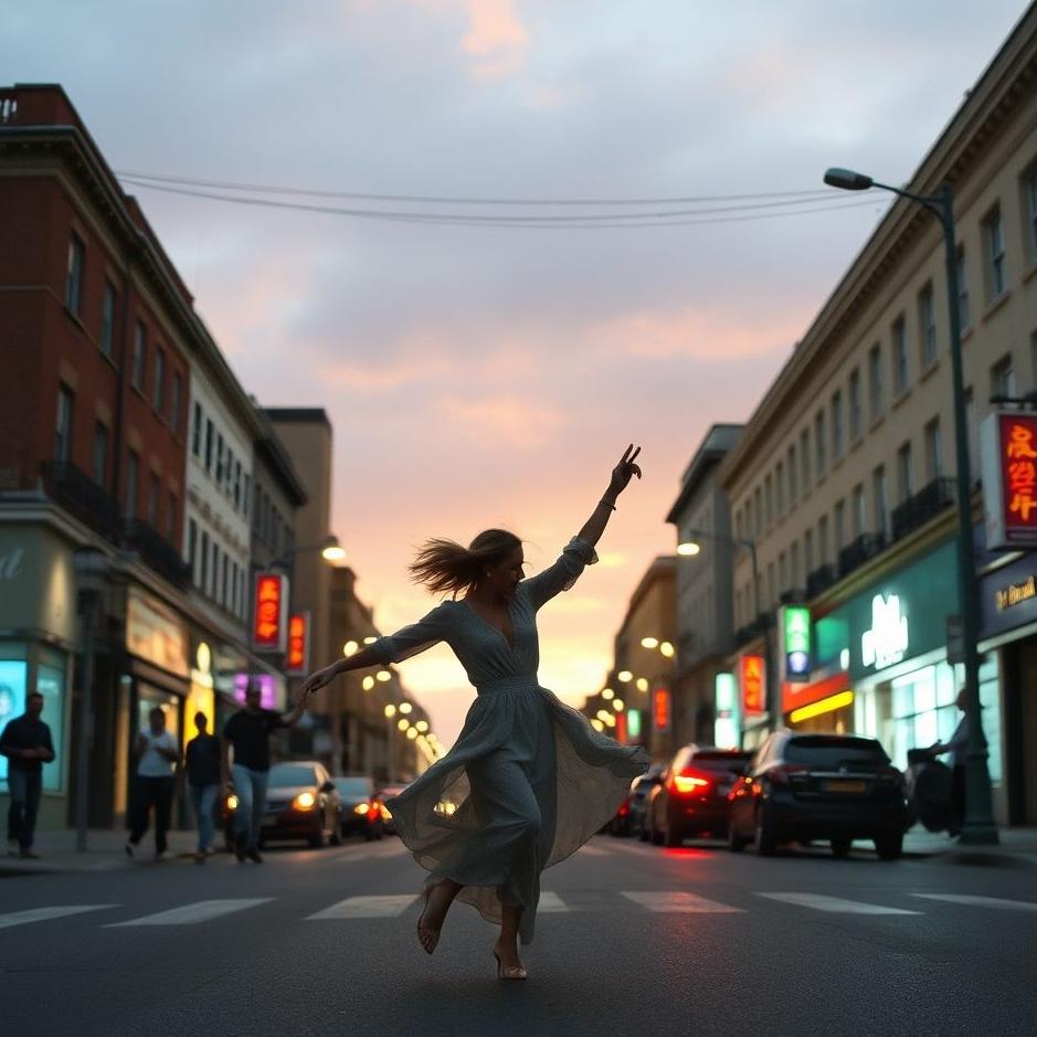 Dream : Dancing on the street in a dream