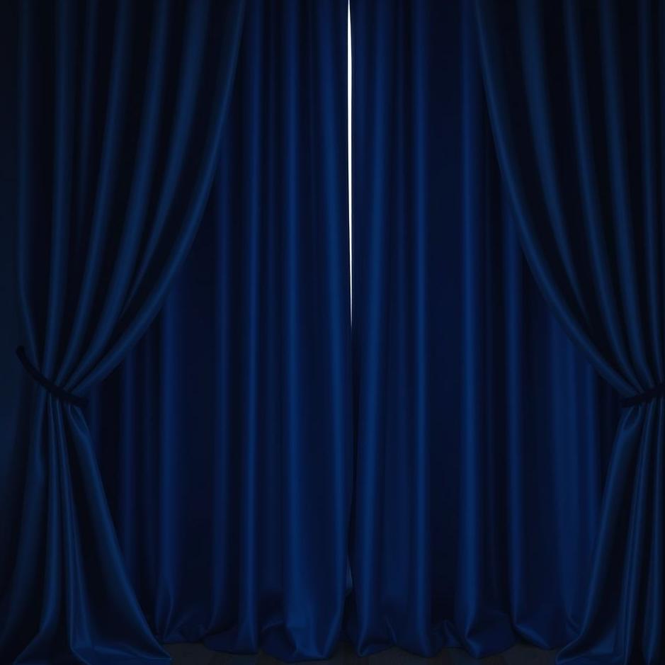 Dream : Dark blue curtain in a dream