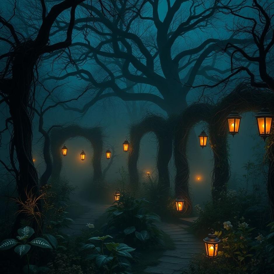 Dream : Dark garden in a dream