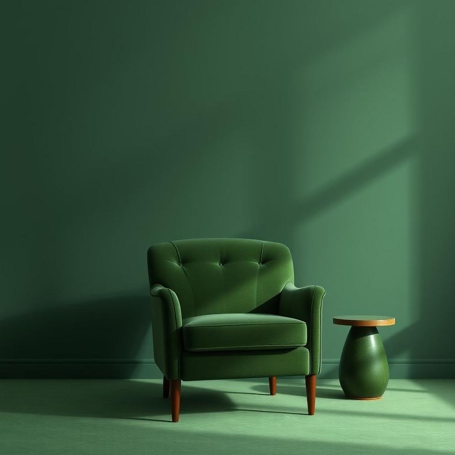Dream : Dark green armchair in a dream