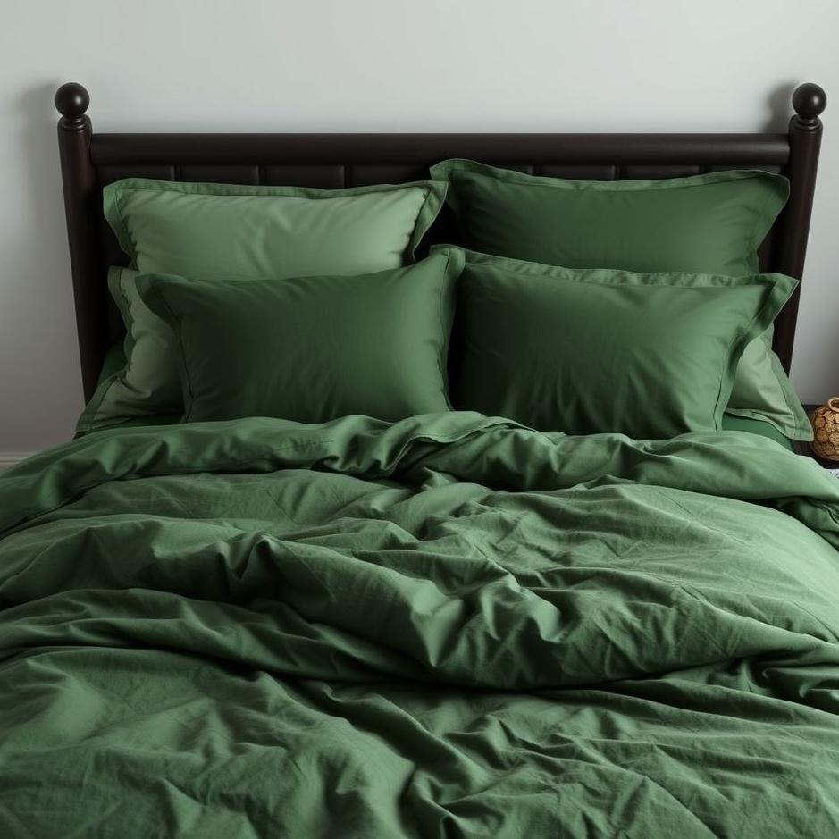 Dream : Dark green bedspread in a dream