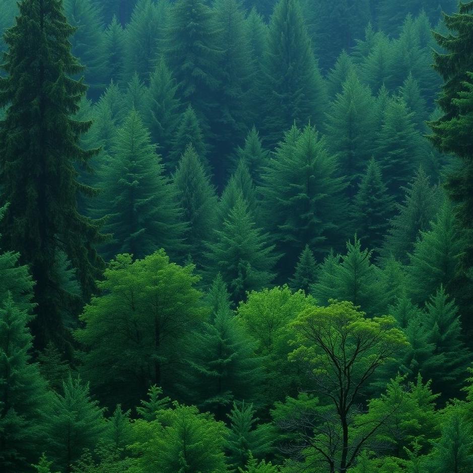 Dream : Dark green forest in a dream