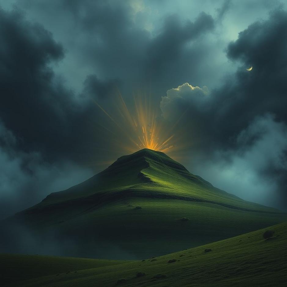 Dream : Dark hill in a dream