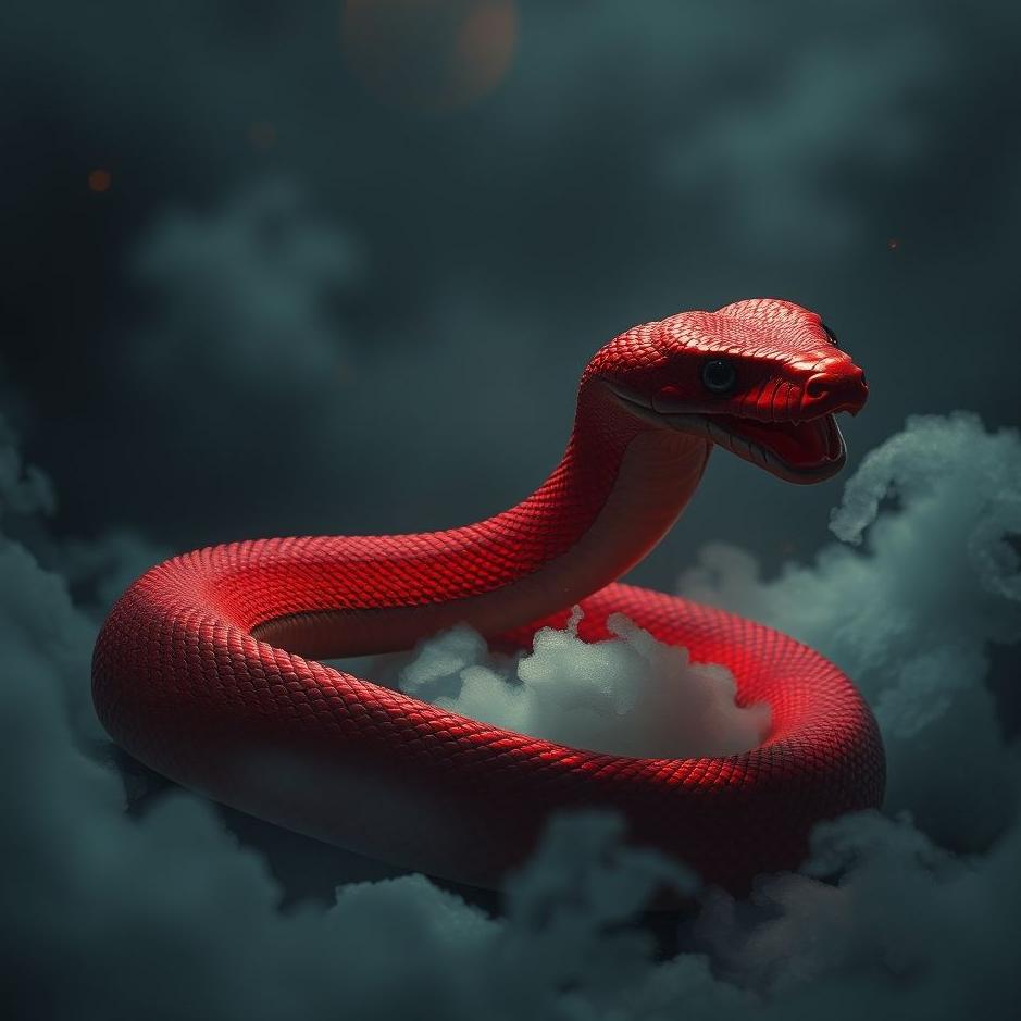 Dream : Dark red snake in a dream