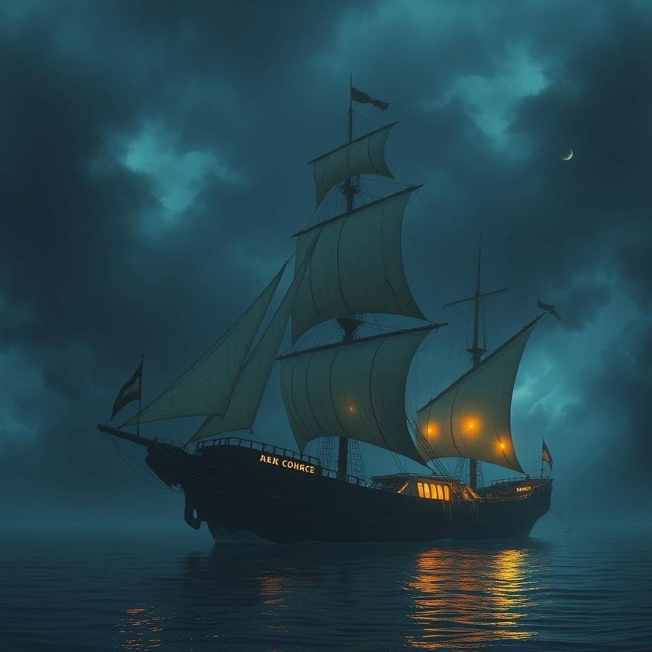 Dream : Dark ship in a dream