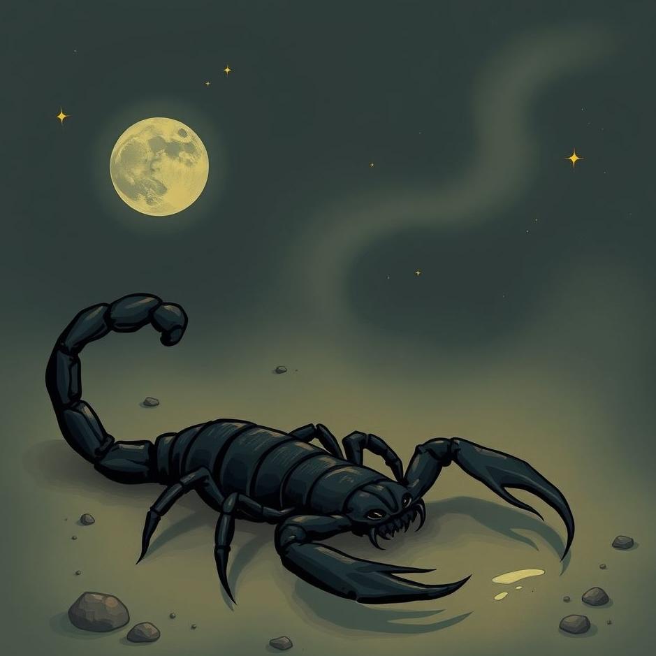 Dream : Dead black scorpion in a dream
