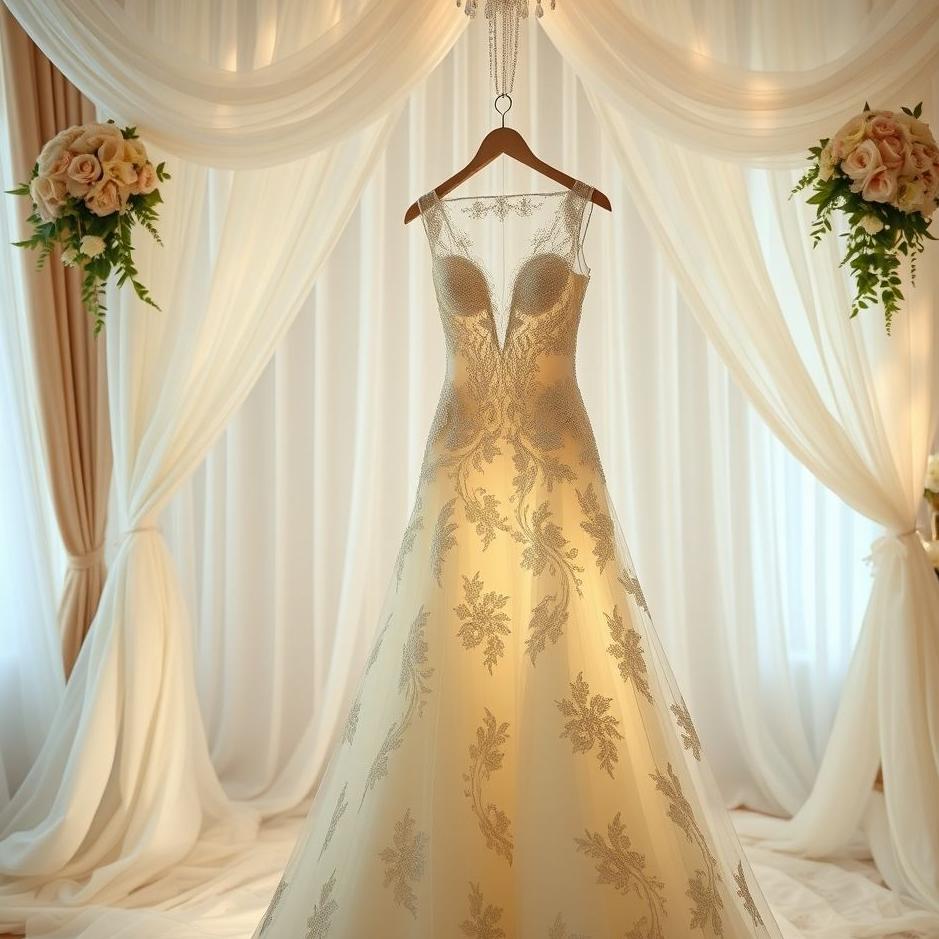 Dream : Decorating a wedding dress in a dream