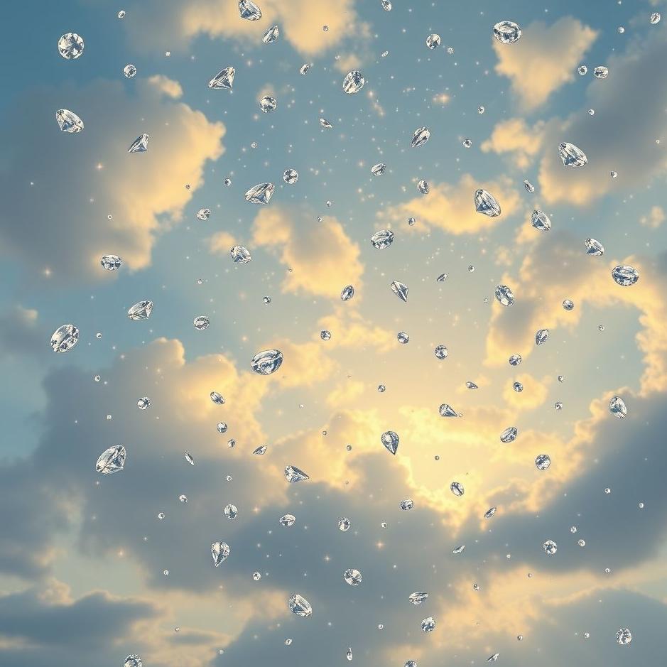 Dream : Diamonds falling from the sky in a dream