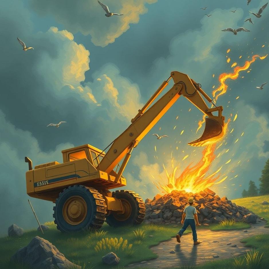 Dream : Digger hit in a dream