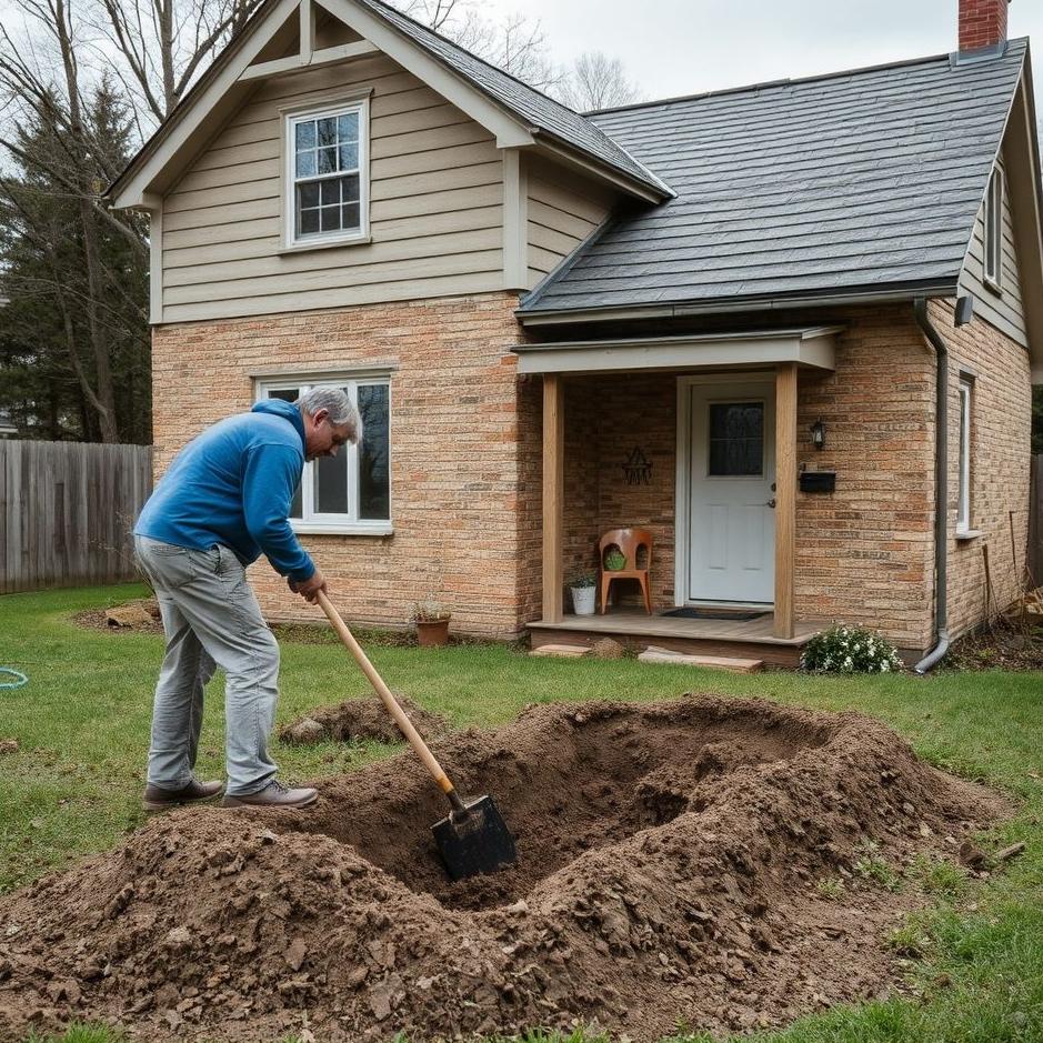 Dream : Digging a grave in a house