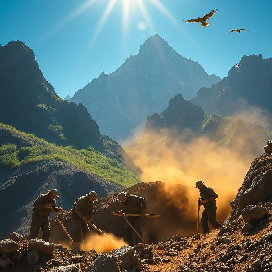 Dream : Digging a mountain 