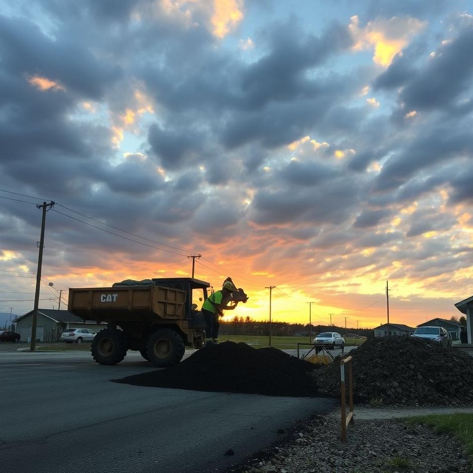 Dream : Digging asphalt in the dream