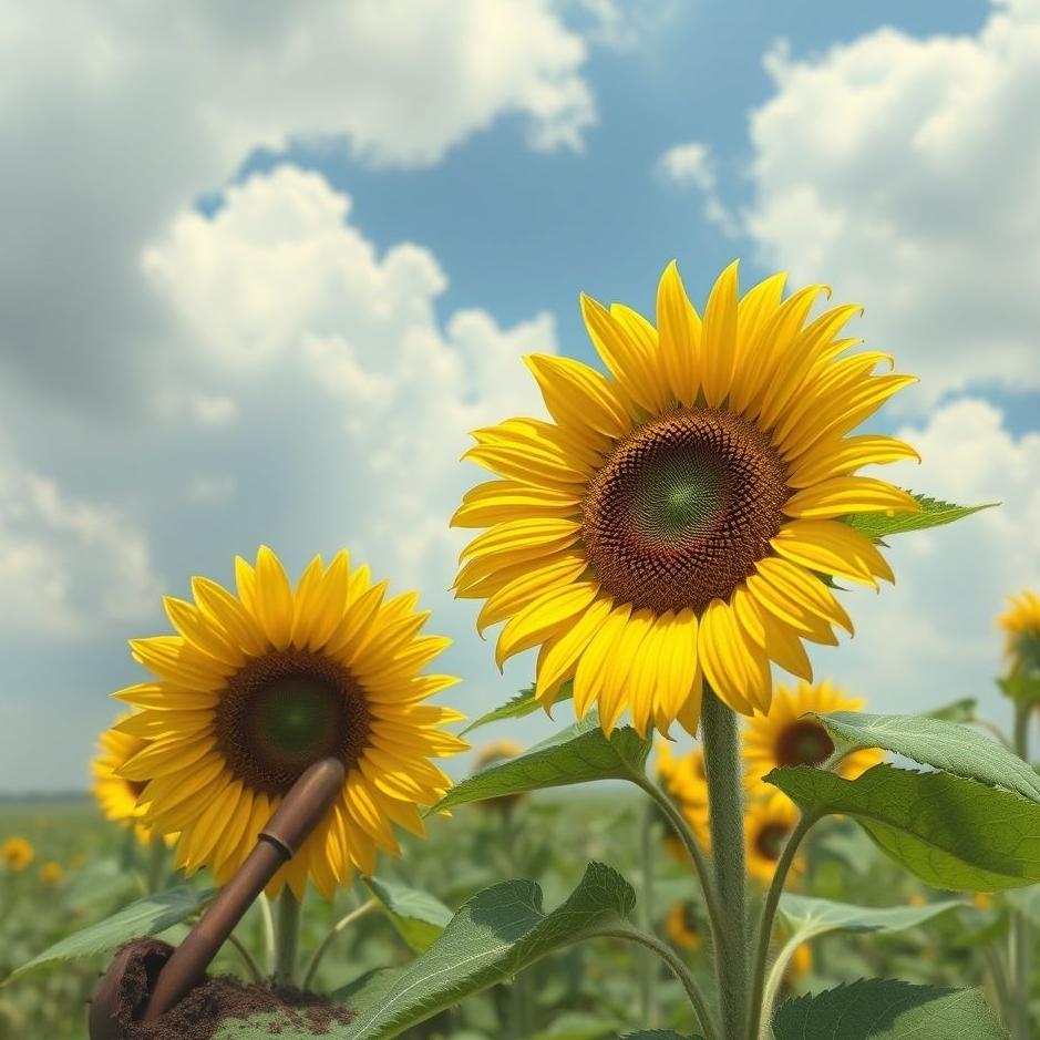 Dream : Digging sunflower in the dream
