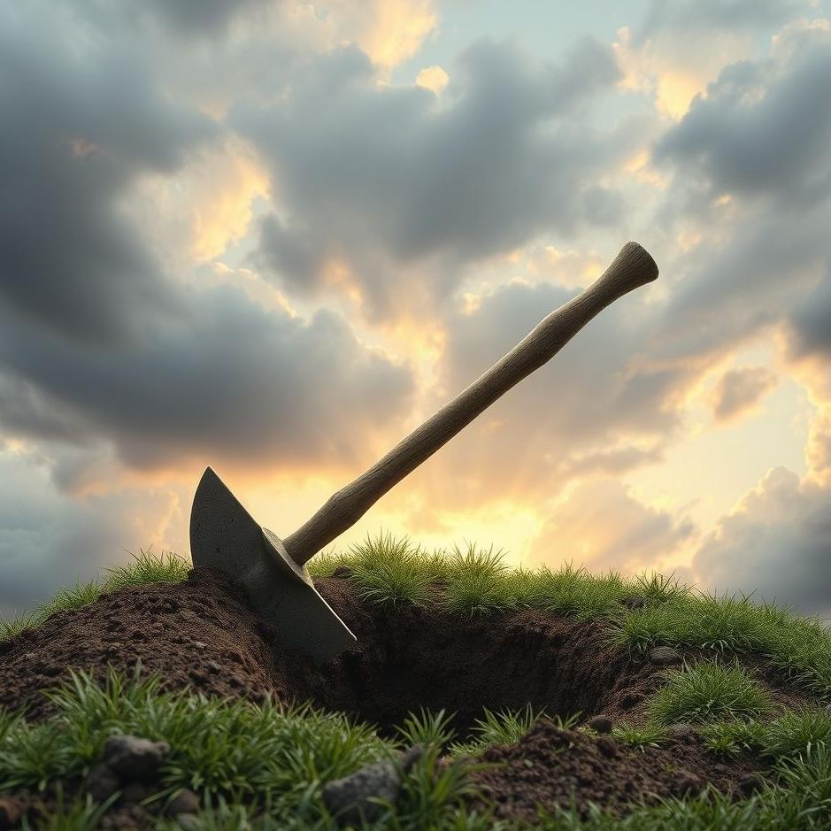Dream : Digging the ground with a pickaxe in a dream
