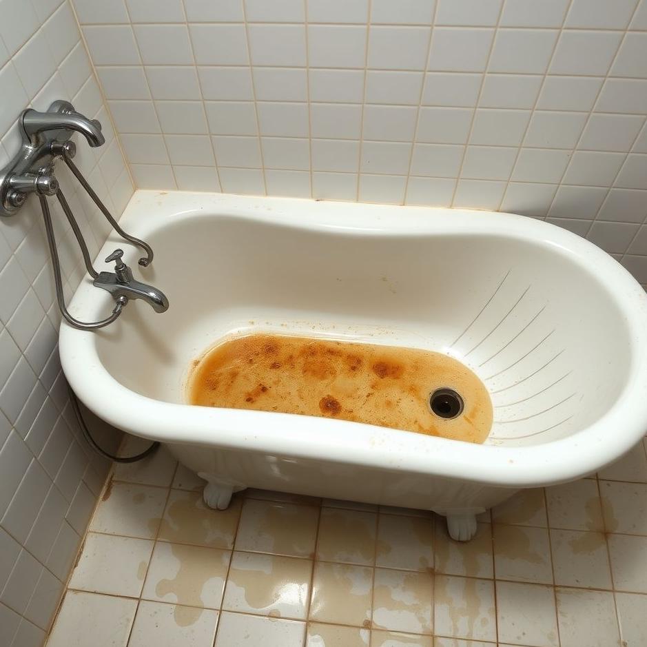 Dream : Dirty bathtub cleaned in a dream