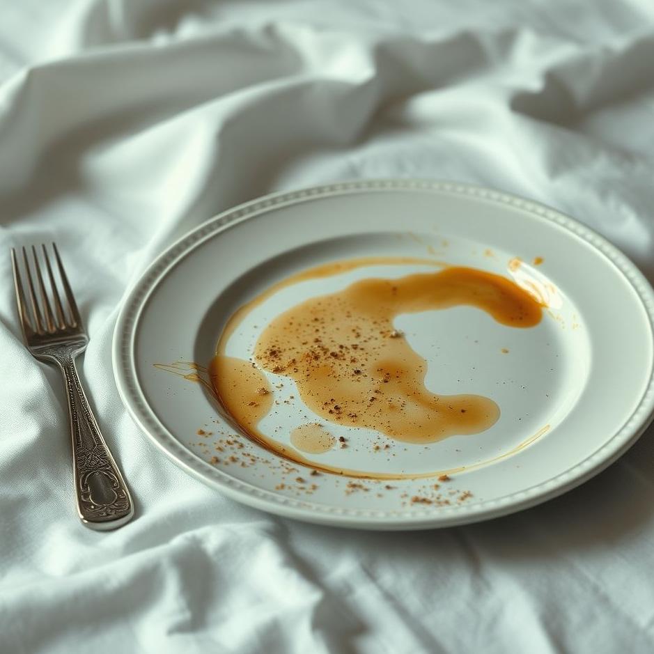 Dream : Dirty dinner plate in a dream