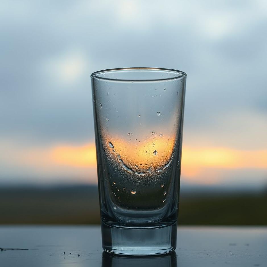 Dream : Dirty empty glass in a dream