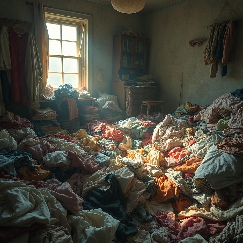 Dream : Dirty laundry at home in a dream