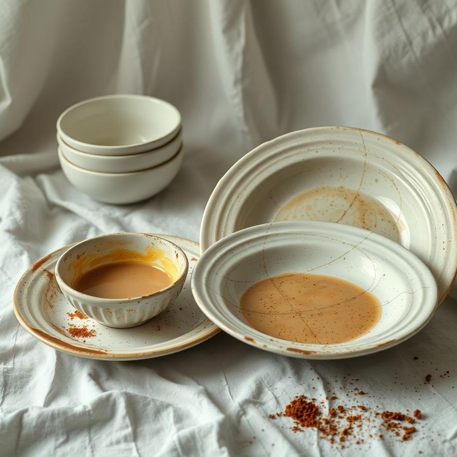 Dream : Dirty plates and bowls in a dream
