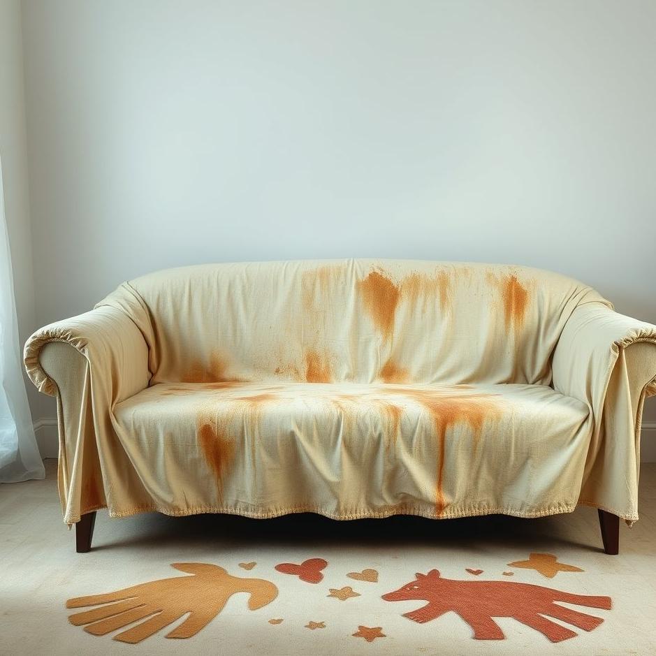 Dream : Dirty sofa cover in a dream