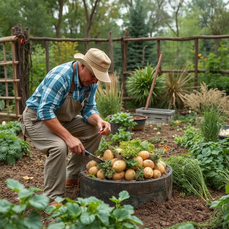Dream : Dismantling potatoes in the garden in the dream