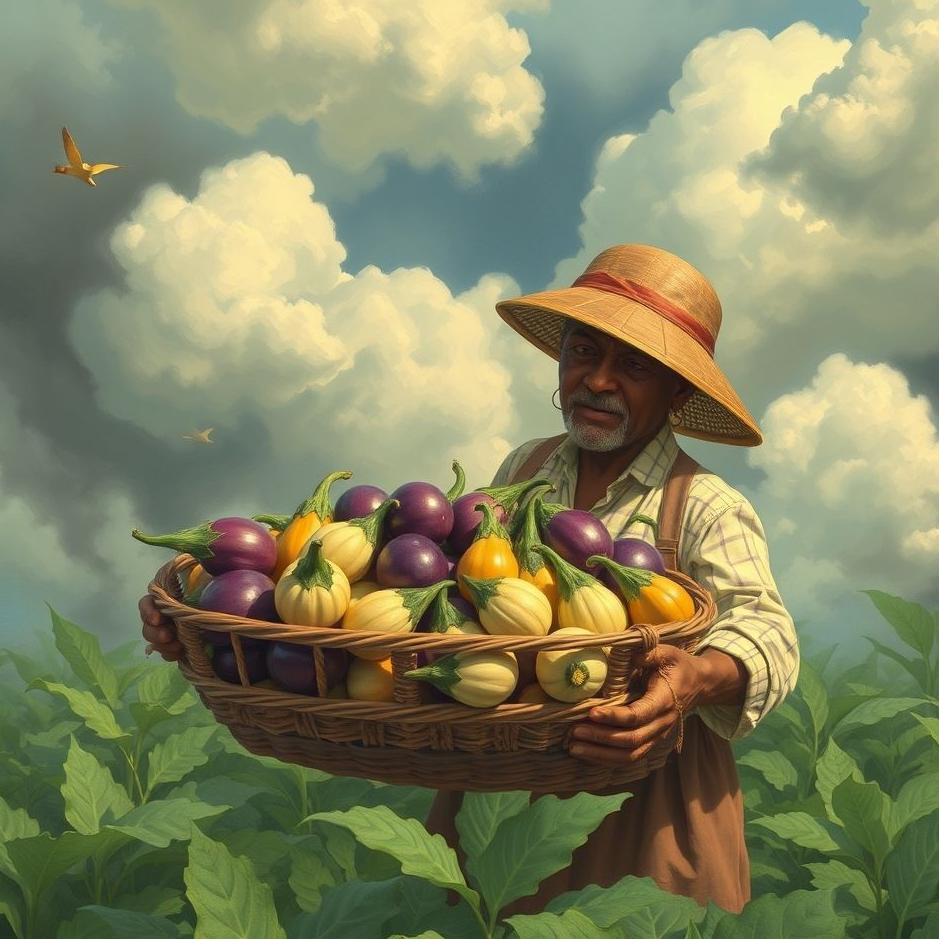 Dream : Distributing eggplants in a dream