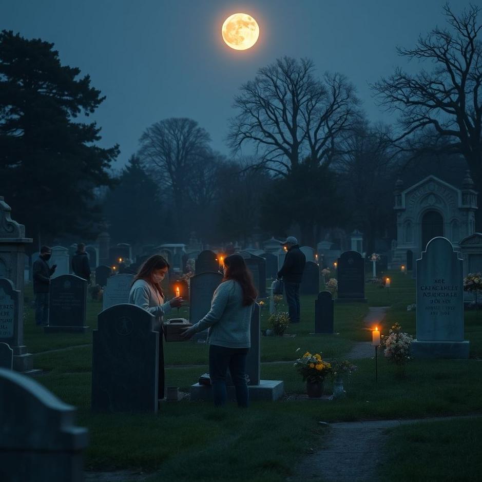 Dream : Distributing food in a cemetery in a dream